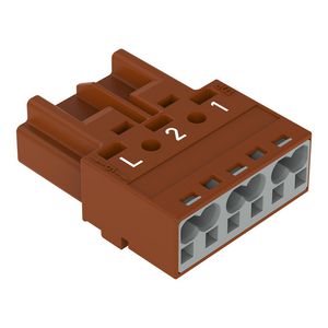 Male 3-polig bruin 770-1373