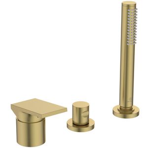 Badmengkraan 3-gats badrand z. uitloop brushed gold Extra