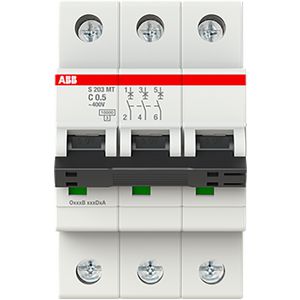Installatieautomaat S200MT 3P C-karakteristiek 0,5A 10kA Tractie