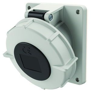 Inbouwwandcontactdoos 32A 4-polig  9H 230V IP67 TwinCONTACT