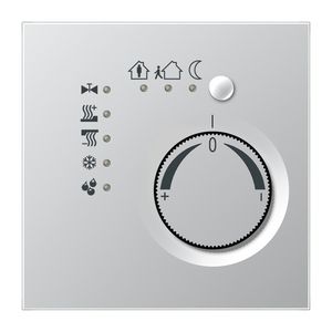 Ruimtethermostaat + 4 bin aluminium KNX