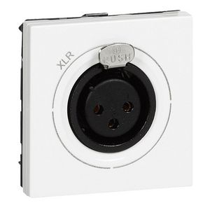 Contactdoos XLR audio 3-polig female 2 modulen Mosaic