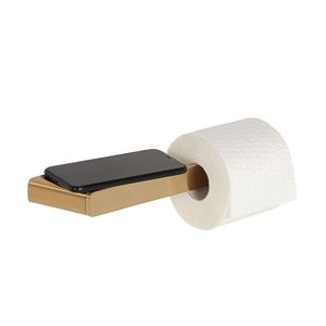 Closetrolhouder zonder klep met planchet goud gebor. SHIFT