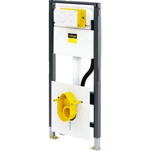 Prevista closetelement 1120mm m. bedieningplaat wit incl. bevestiging + isolatie