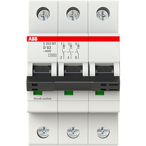 Installatieautomaat S200MT 3P D-karakteristiek 63A 10kA Tractie