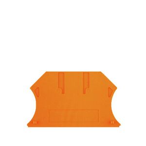 Afsluit- eindplaat oranje h:56mm b:1.5mm V-0 Wemi VVE=50