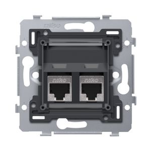 Mechanisme 2 RJ45-aansl.en STP Cat. 6 PoE++ schuine uitv