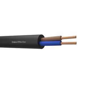 Ring a 100m. soepel vinylsnoer H05VV-F VmVL Eca zwart  2x0,75mm² (blauw-bruin)