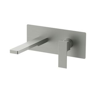 Inbouw wastafelkraan ELLE+uitloop 150mm rechthoekige muurplaat EL104ST