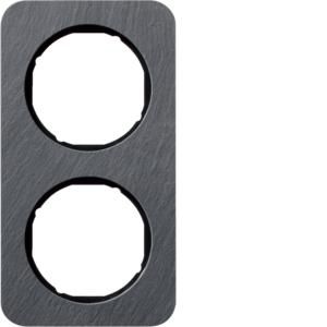 Afdekraam 2-v berker R.1 leisteen/zwart