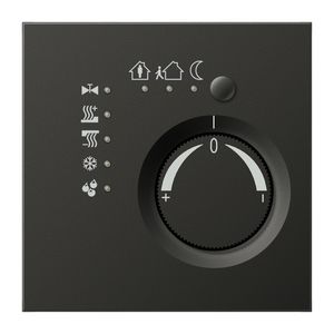 Ruimtethermostaat + 4 bin antraciet KNX