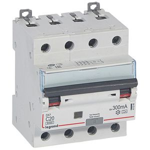 Aardlekautomaat DX3 4-polig C20A 6000A 300mA