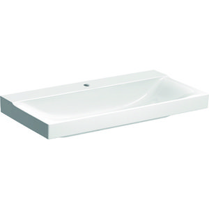 Xeno2 wastafel 90x48cm met kraangat zonder overloop wit Keratect