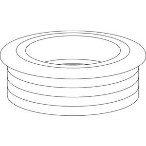 Valpijpverbinder euromanchet 55mm wit v pijp 38/45mm
