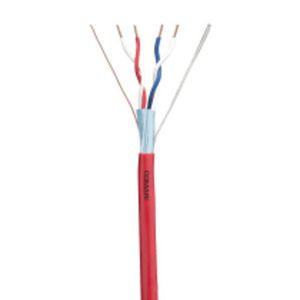 Haspel a 500m. Brandmeldkabel B2ca-s1a,d0,a12x2x1,0mm rood