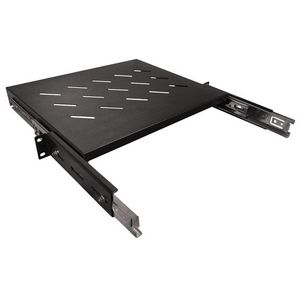 Plank 19 inch montage uittrekbaar 1HE geperforeerd