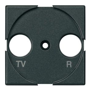 Afdekplaat R-TV 2 modulen Axolute Antraciet