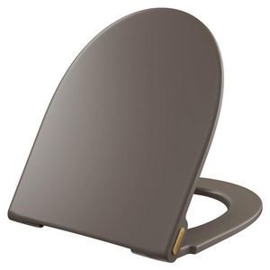 Closetzitting D300-softclose-mat taupe-LO-messing