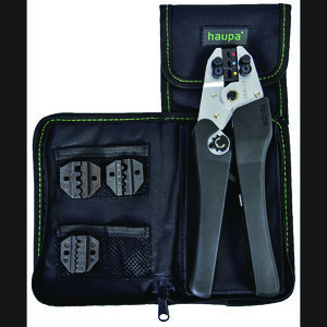 Perstang X-crimp set met 4 uitwisselbare persbekken