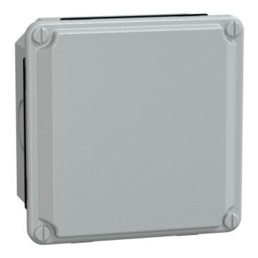 Klemmenkast Laag deksel 105x105x49mm IP55 Grijs Spacial SDB