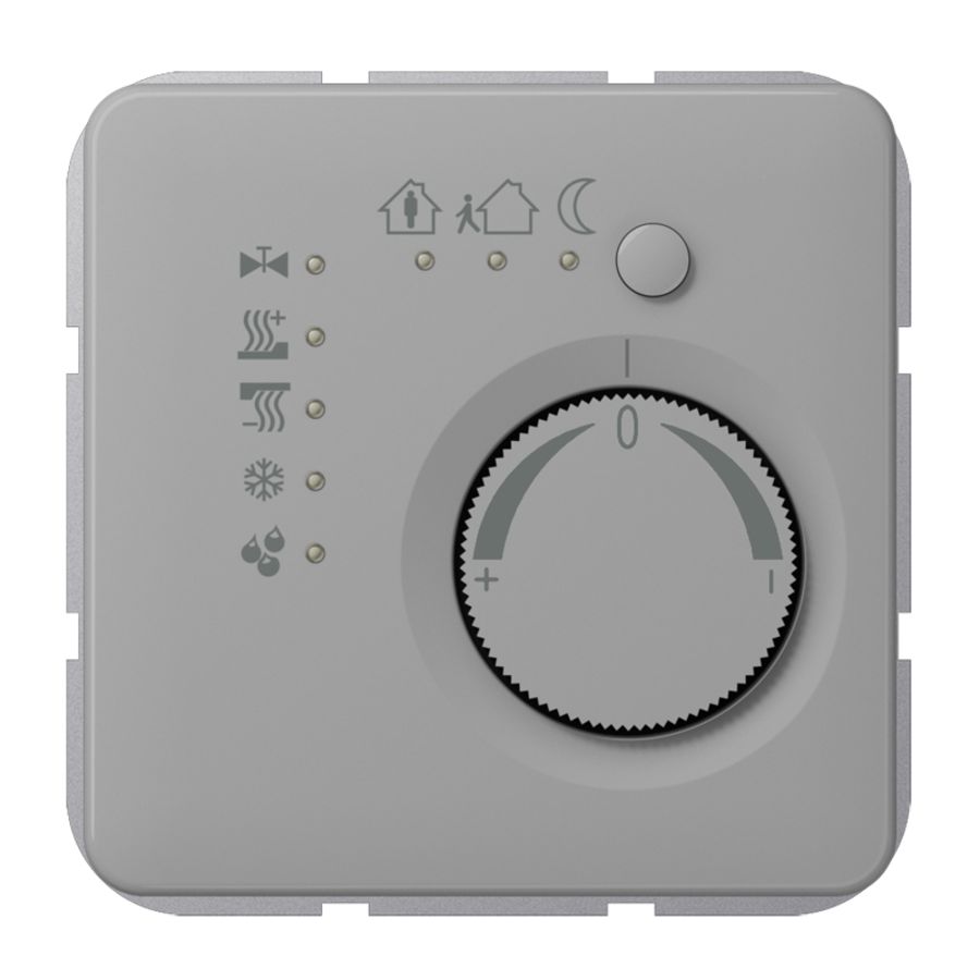 Ruimtethermostaat + 4 bin CD grijs KNX