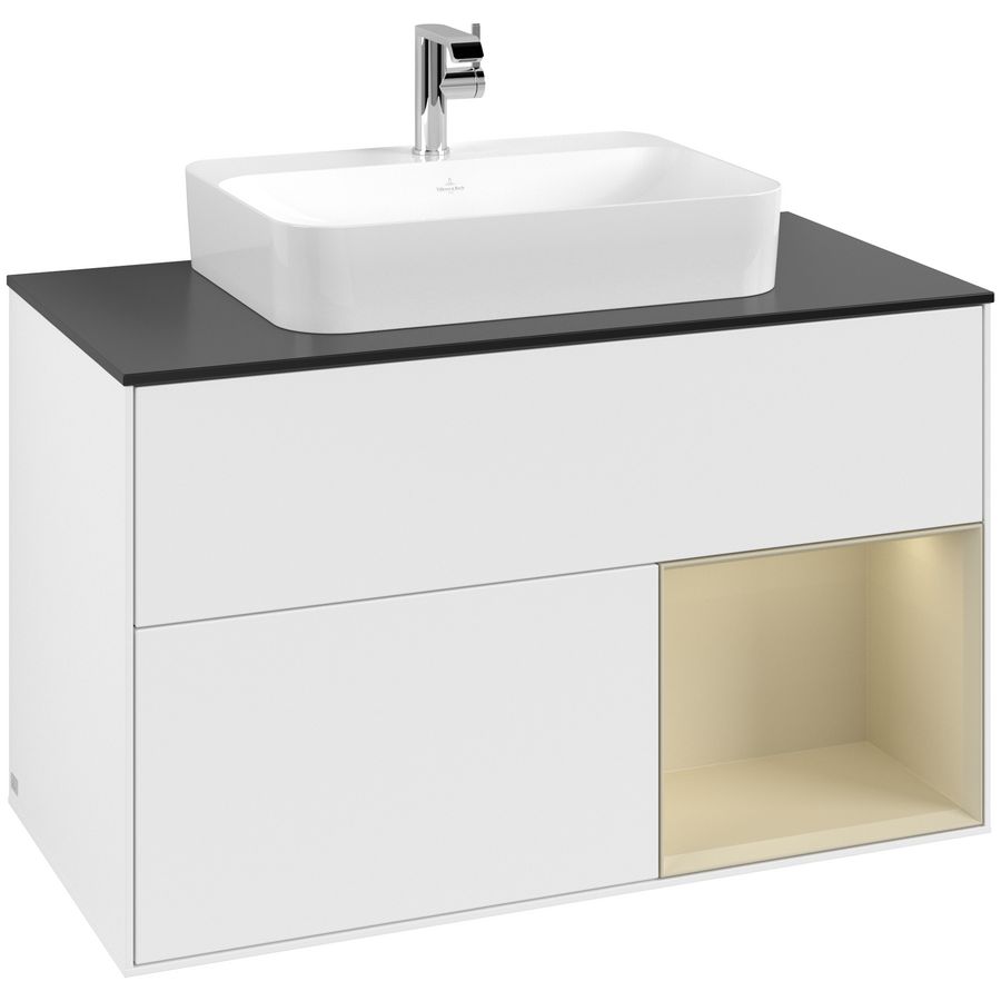 Wastafelonderkast Finion 1000x603x501mm White Matt Lacquer G372HJMT