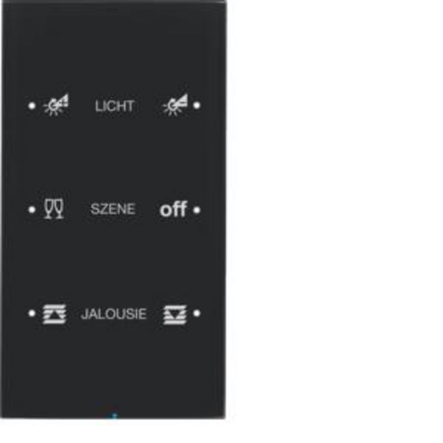 Tastsensor KNX-touch geconfig. 3-v berker R.3 glas zwart