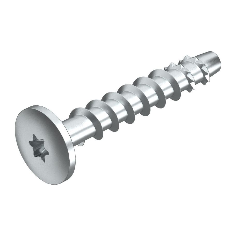 Rail anker met vlakke panhead 7,5x60 staal verzinkt VVE=50