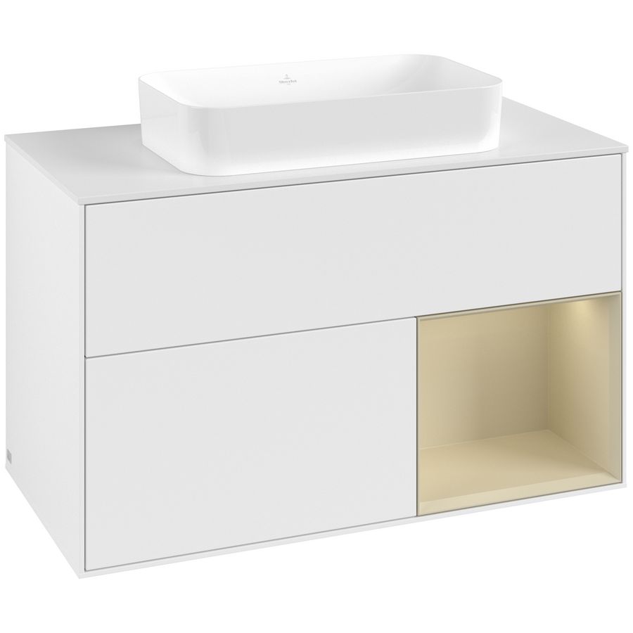 Wastafelonderkast Finion 1000x603x501mm White Matt Lacquer G661HJMT
