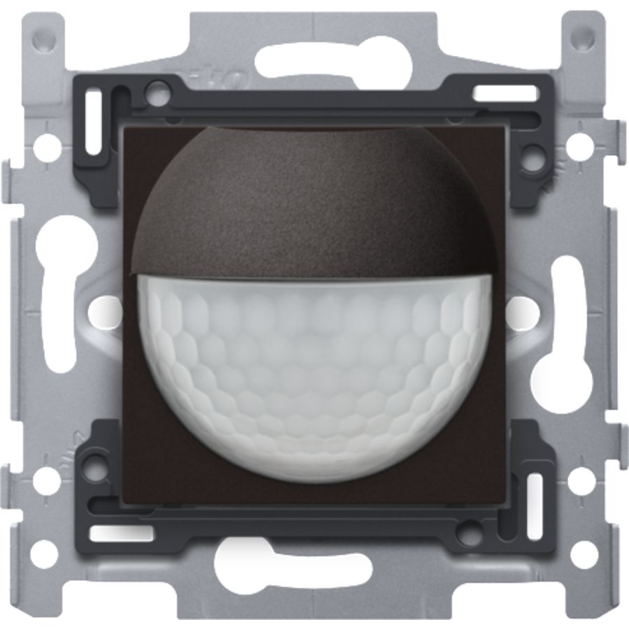 Bewegingsmelder 230V 8m 180gr. wanddetector inb.doos d.brown
