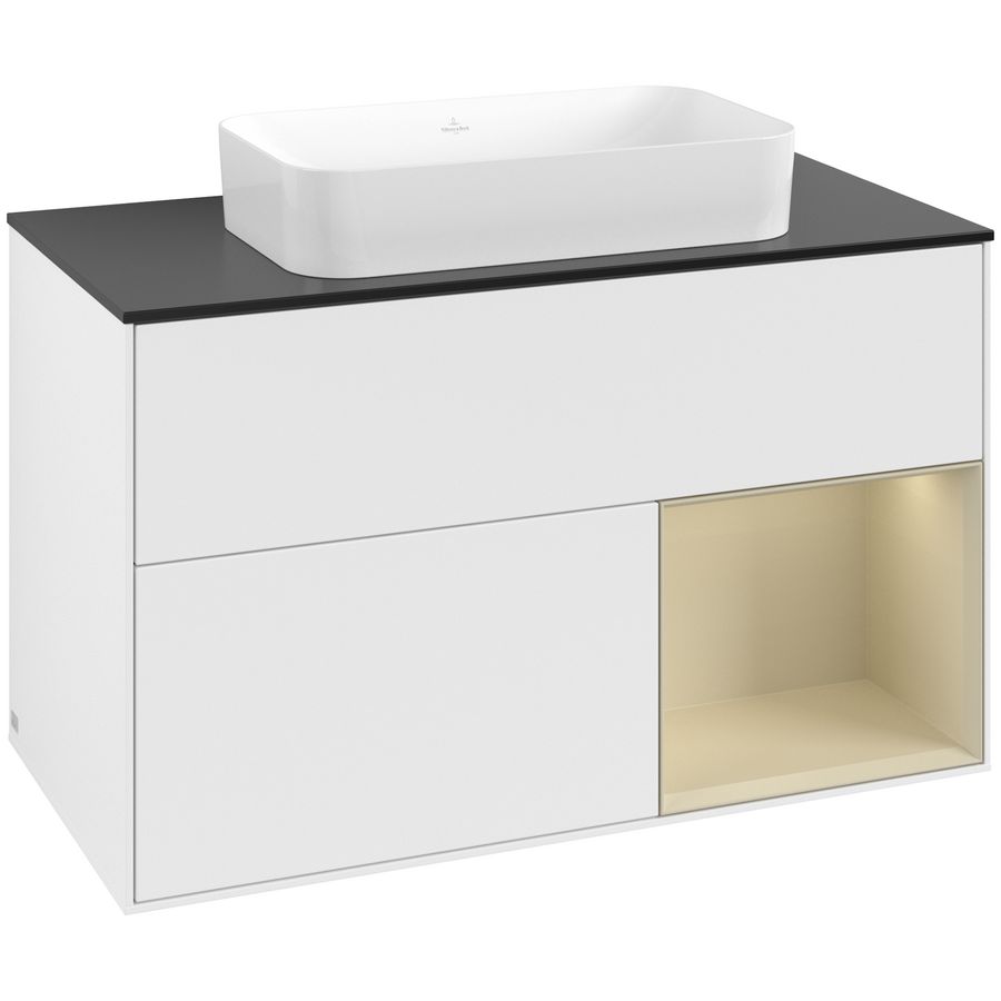 Wastafelonderkast Finion 1000x603x501mm White Matt Lacquer G662HJMT