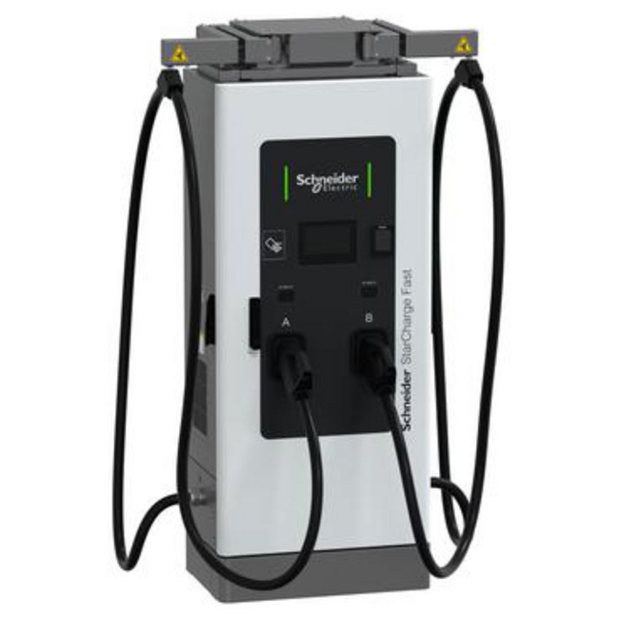 Schneider StarCharge Fast DC 60kW snellaadstation met 2 CCS2