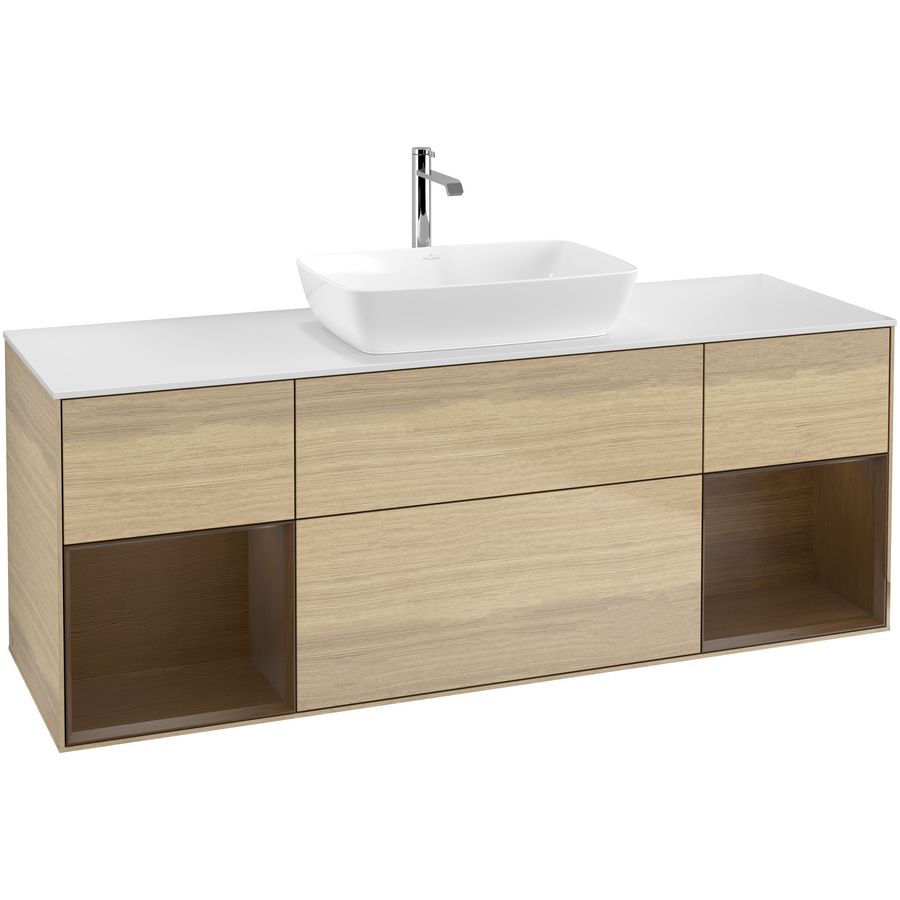 Wastafelonderkast Finion 1600x603x501mm Oak Veneer G861GNPC