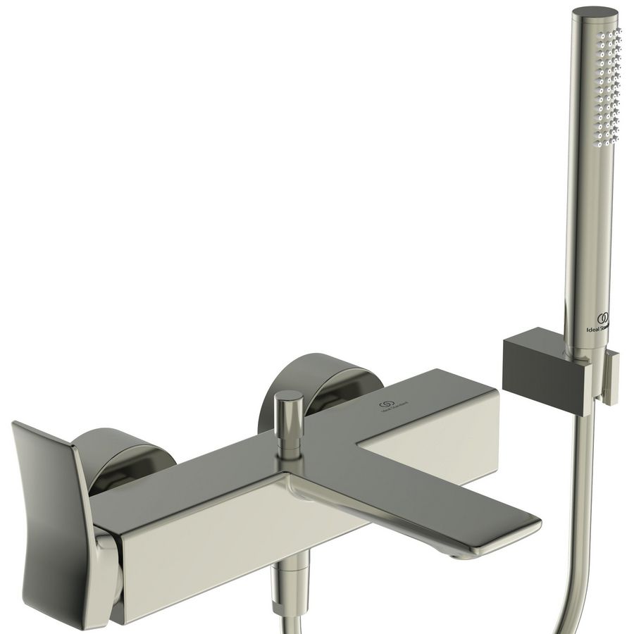 Conca bad/douchemengkraan met badset silver storm (rvs look)