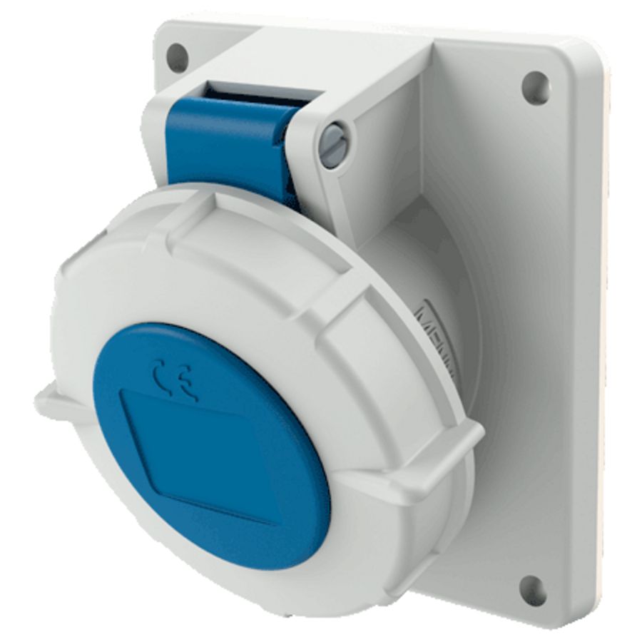 Inbouwwandcontactdoos 16A 4-polig  9H 230V IP67 TwinCONTACT