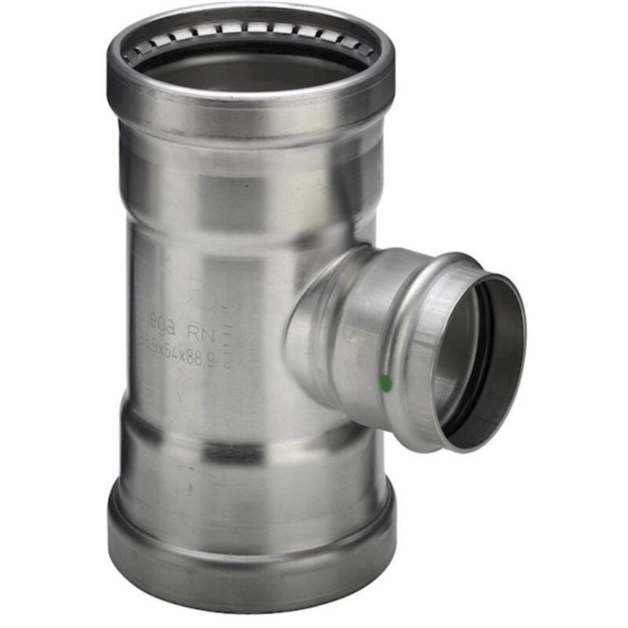 T-koppeling verlopend Sanpress Inox XL 108x2" bn.x108mm