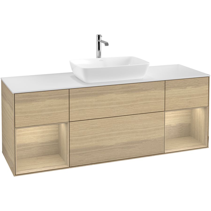 Wastafelonderkast Finion 1600x603x501mm Oak Veneer G861PCPC
