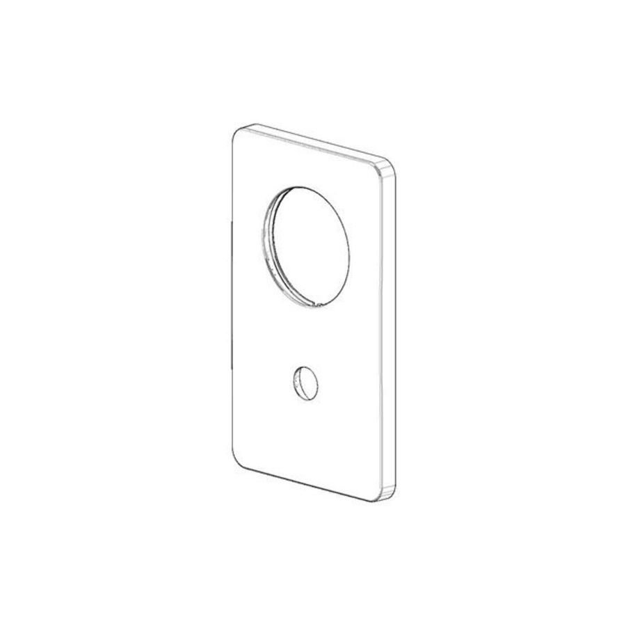 Rozet v. badkuip 150x90x9,5mm chr