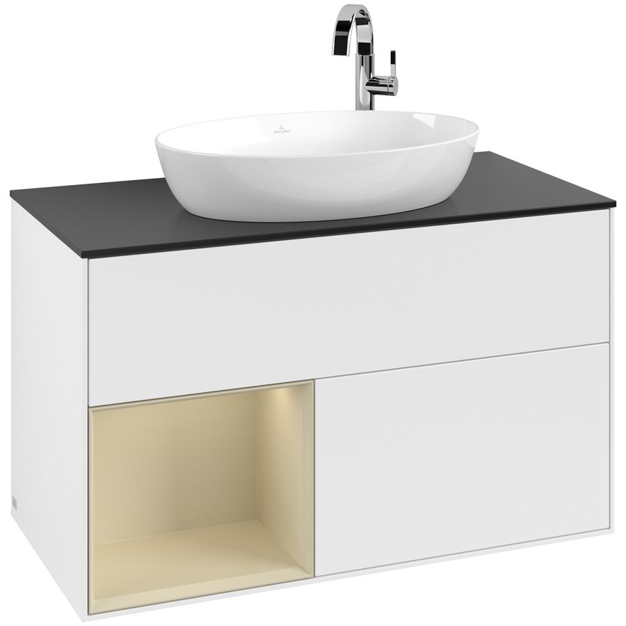 Wastafelonderkast Finion 1000x603x501mm White Matt Lacquer G892HJMT