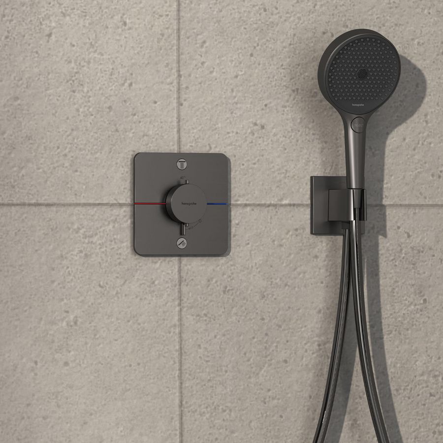 ShowerSelect Comfort Q thermostaat afbouwdeel tbv inbouw Brushed Black Chrome