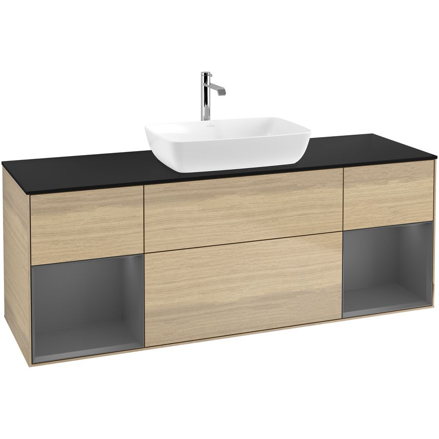 Wastafelonderkast Finion 1600x603x501mm Oak Veneer G862GKPC