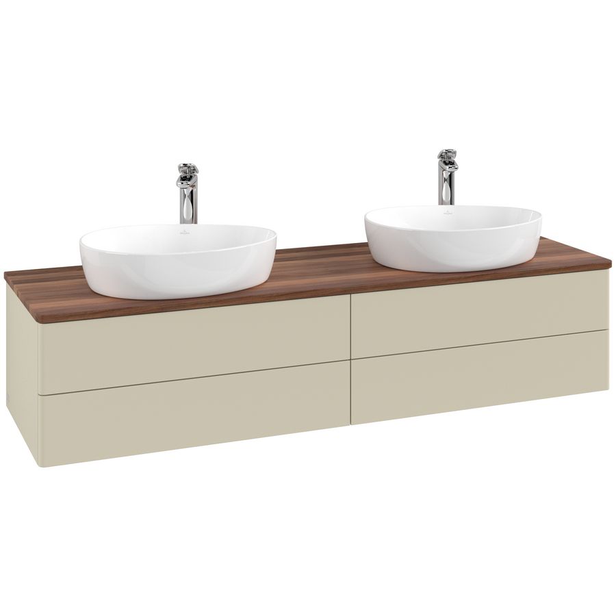 Wastafelonderkast Antao 1600x360x500mm S.Grey Matt Lacquer K28052HJ