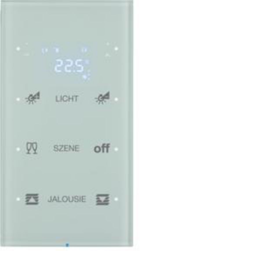 Tastsensor KNX-touch therm. geconfig. 3-v berker R.3 glas