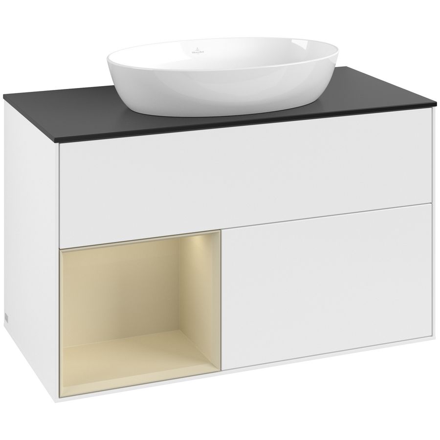 Wastafelonderkast Finion 1000x603x501mm White Matt Lacquer GA12HJMT