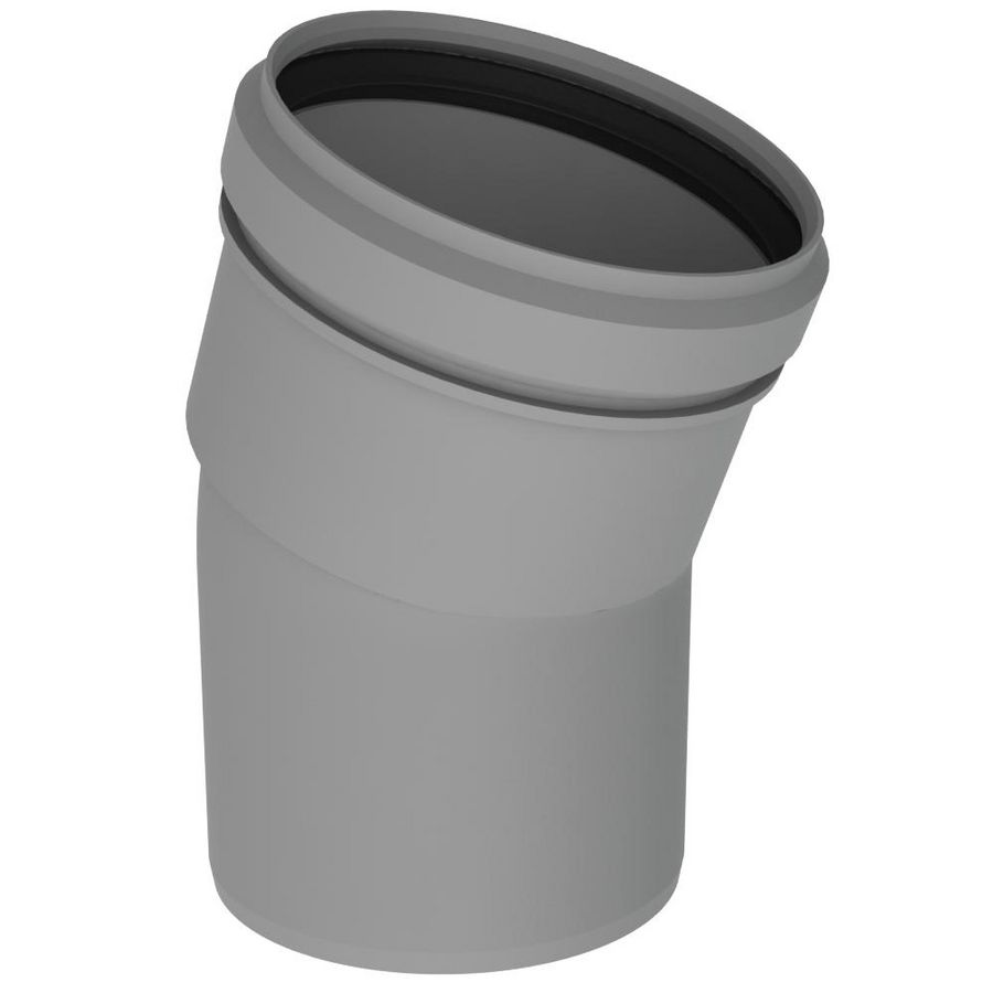 Bocht Twinline PP 100mm 30° grijs VVE=5