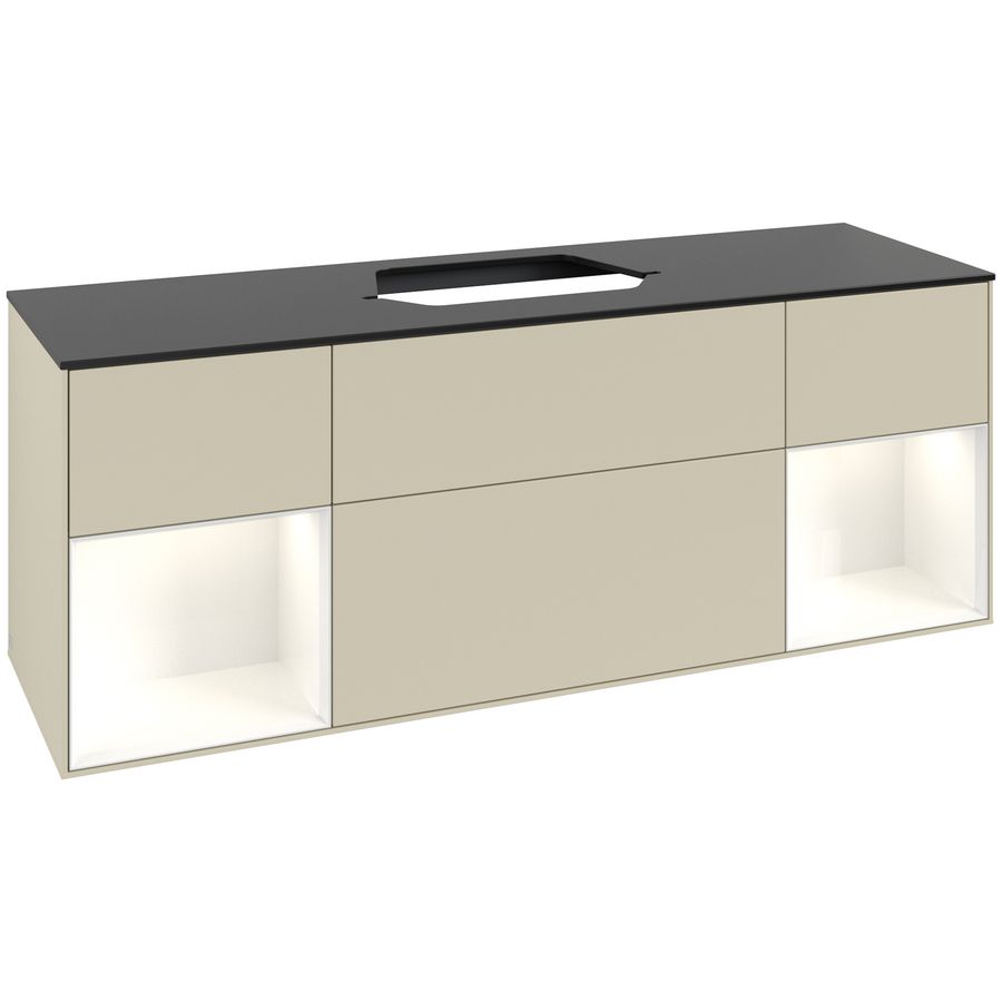 Wastafelonderkast Finion 1600x603x501mm S.Grey Matt Lacquer F452GFHJ
