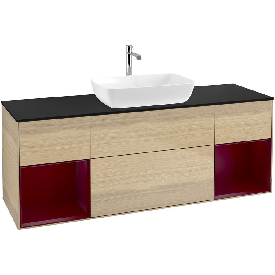 Wastafelonderkast Finion 1600x603x501mm Oak Veneer G862HBPC