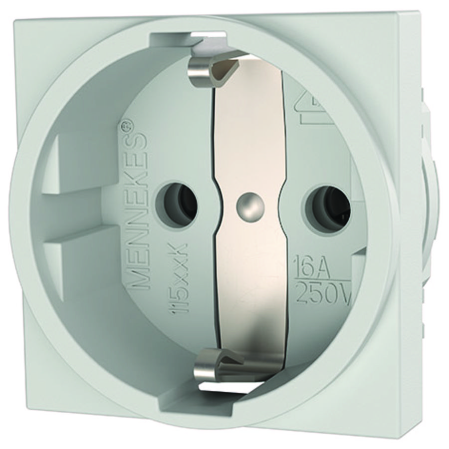Inbouwwandcontactdoos 16A 2P+A 230V IP20 SCHUKO wit