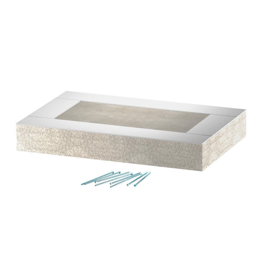 Eindstuk voor BSKH09-K1021 102x210 glasvezel grijs