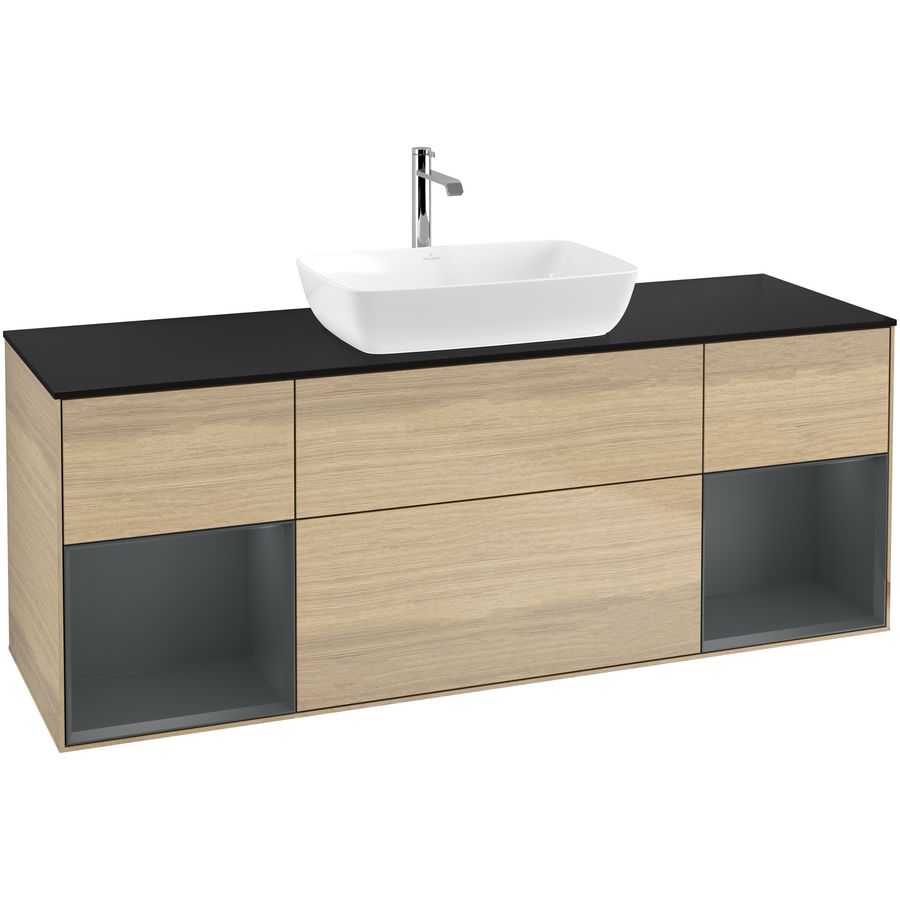 Wastafelonderkast Finion 1600x603x501mm Oak Veneer G862HGPC